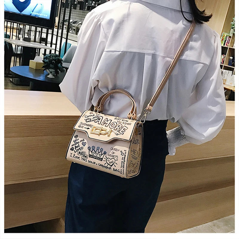 Vintage Mini Crossbody Bag for Women High Zipper Handbag Tote Female Flap
