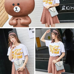 PU Leather Crossbody Bags Womens Bags Ladies Contrast Handbags
