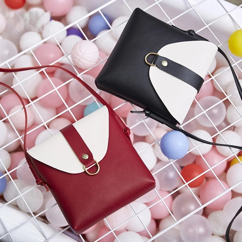 PU Leather Crossbody Bags Womens Bags Ladies Contrast Handbags