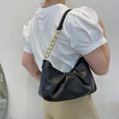Pleated Handlebags for Women PU Cloud Bags Armpit Bag Shopping Shoulder Bags