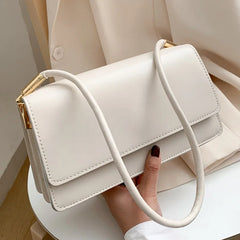 Rectangle Shoulder Bags Soft PU Leather Lady Messenger Bags Women Armpit Bag