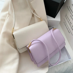 Rectangle Shoulder Bags Soft PU Leather Lady Messenger Bags Women Armpit Bag