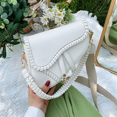 Women's Saddle Bag Crossbody Zipper Handbag