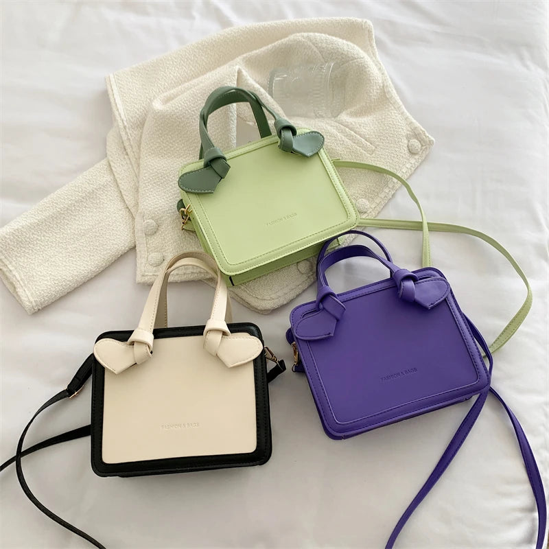 Shoulder Bag Women Mini Square Handbag High Female Solid Texture Messenger Bags