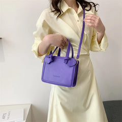 Shoulder Bag Women Mini Square Handbag High Female Solid Texture Messenger Bags