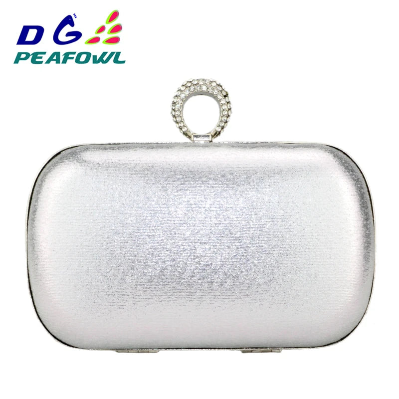 Silk Red Diamond Clutch Shoulder Chain Bridal Handbag