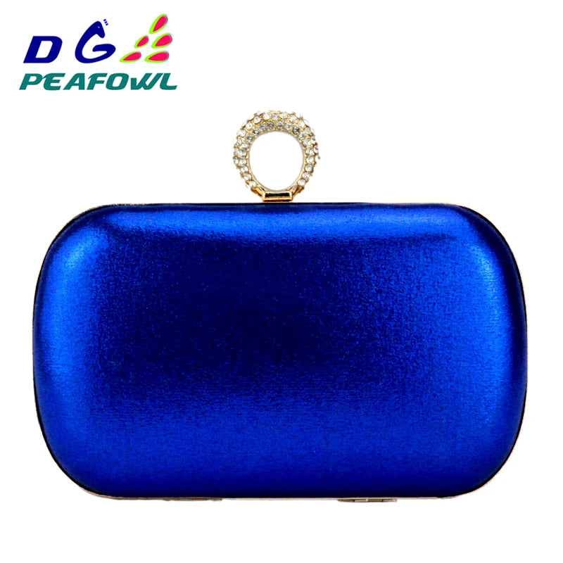 Silk Red Diamond Clutch Shoulder Chain Bridal Handbag