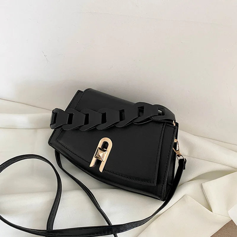 Solid Lock Woven Underarm Bag Lady Casual Versatile Shoulder Bags