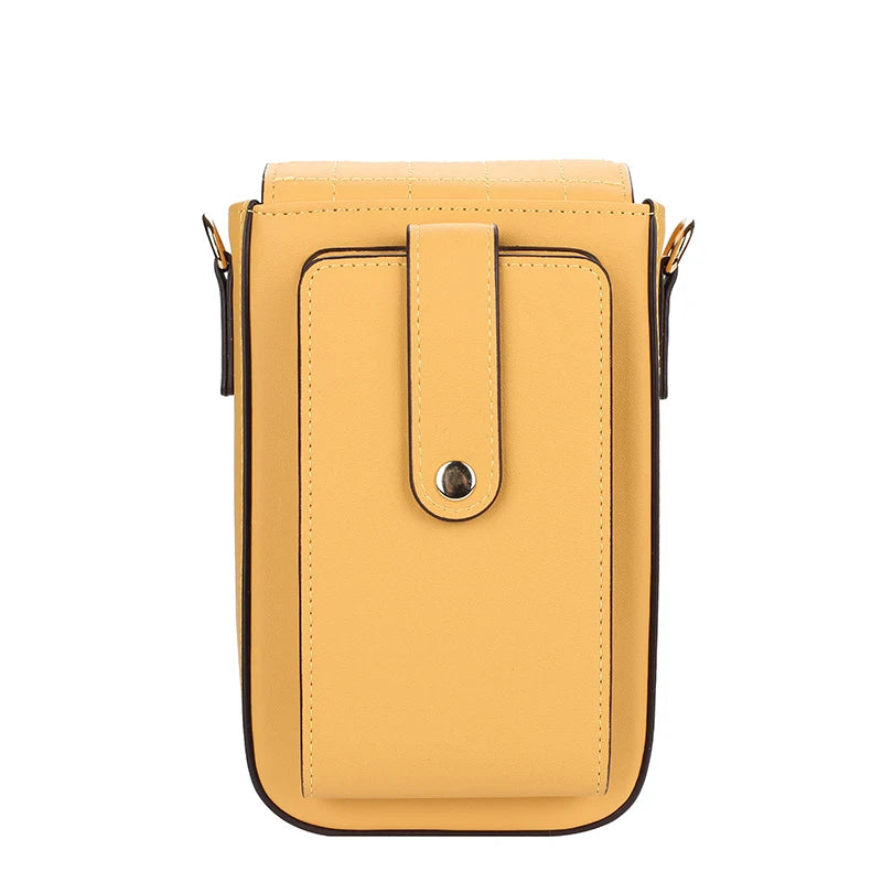 Small Matte Leather Crossbody Bag Women Shoulder Messenger Clutch