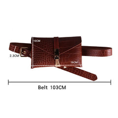 Tassel Waist Bag Women Soft Leather Fanny Pack Phone Pocket G141