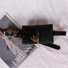 Tassel Waist Bag Women Soft Leather Fanny Pack Phone Pocket G141