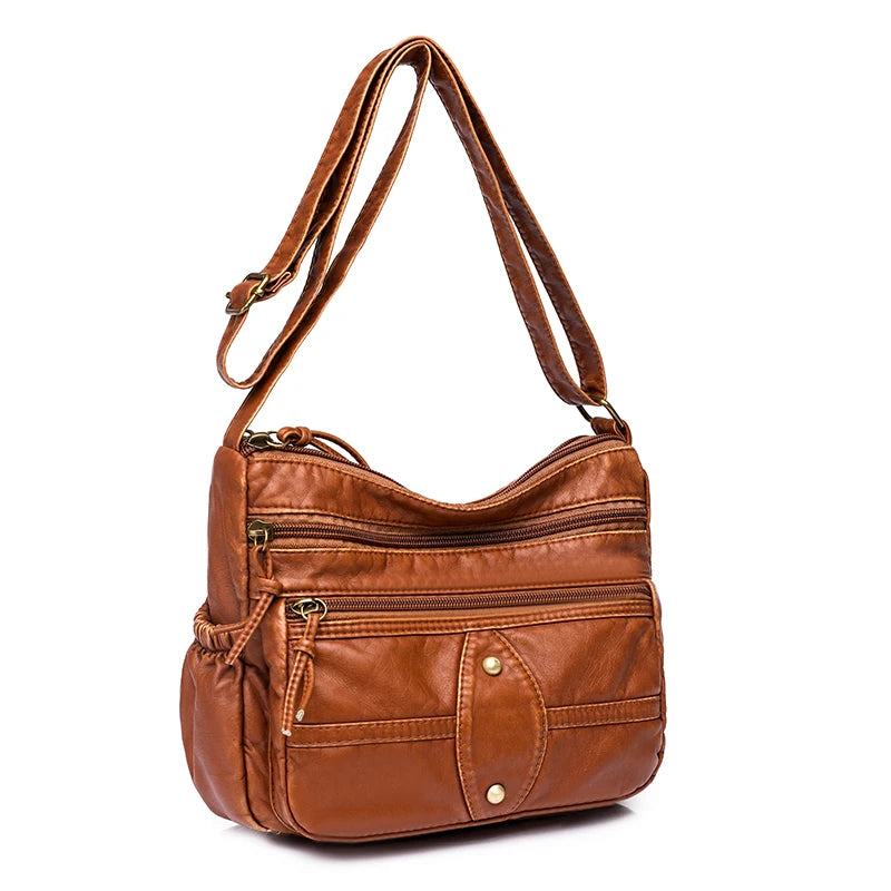 Soft Leather Crossbody Bag for Women Shoulder Handbag
