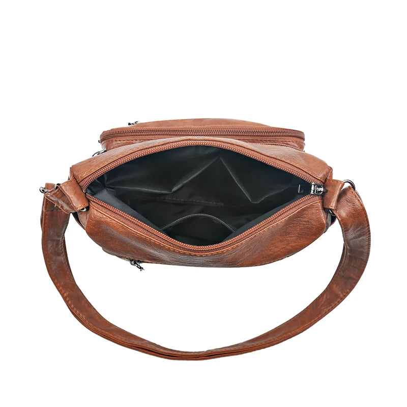 Soft Leather Women Shoulder Bag Crossbody Messenger Bag