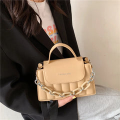 Stylish Single Shoulder Square Bag with Chain Strap