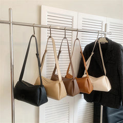 Striped PU Leather Shoulder Side Bag for Women