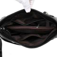 Women High Capacity Handbags Multi-pocket Shoulder Bags Soft PU Leather