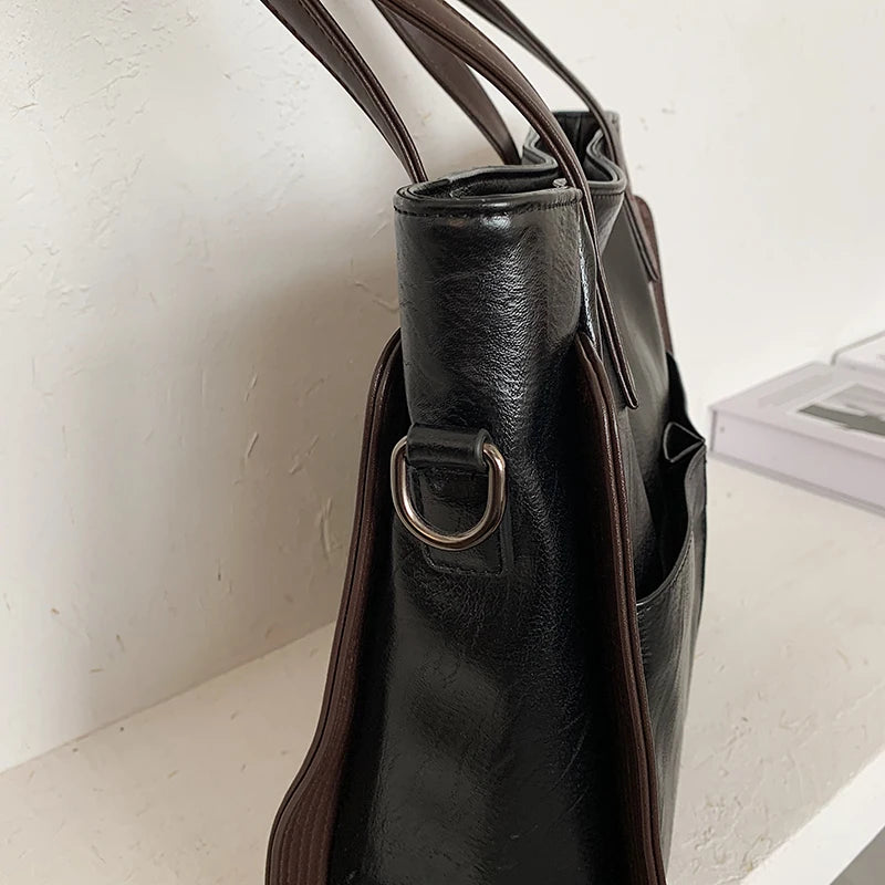 Soft PU Leather Tote Bag Women Shoulder Crossbody Designer
