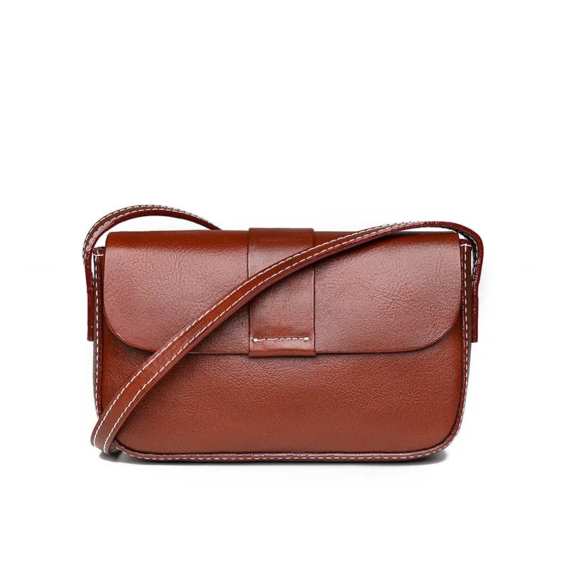 Women's Leather Messenger Sling Handbag Casual Vintage Tote Shoulder Bag