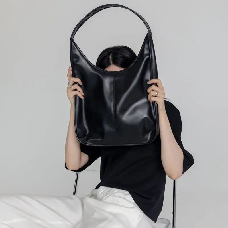 Women's Leather Tote Shoulder Bag, Large Capacity Handbag