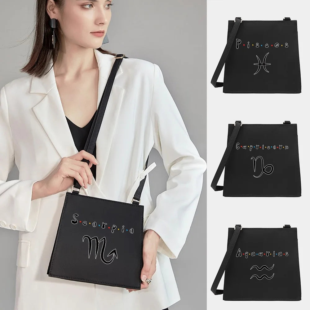 Wild Women Shoulder Messenger Small Square Bags Constellation Pattern Handbag