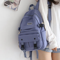Women Backpack Laptop Mochila Duck Print School Bag Teenager Girl Bookbag