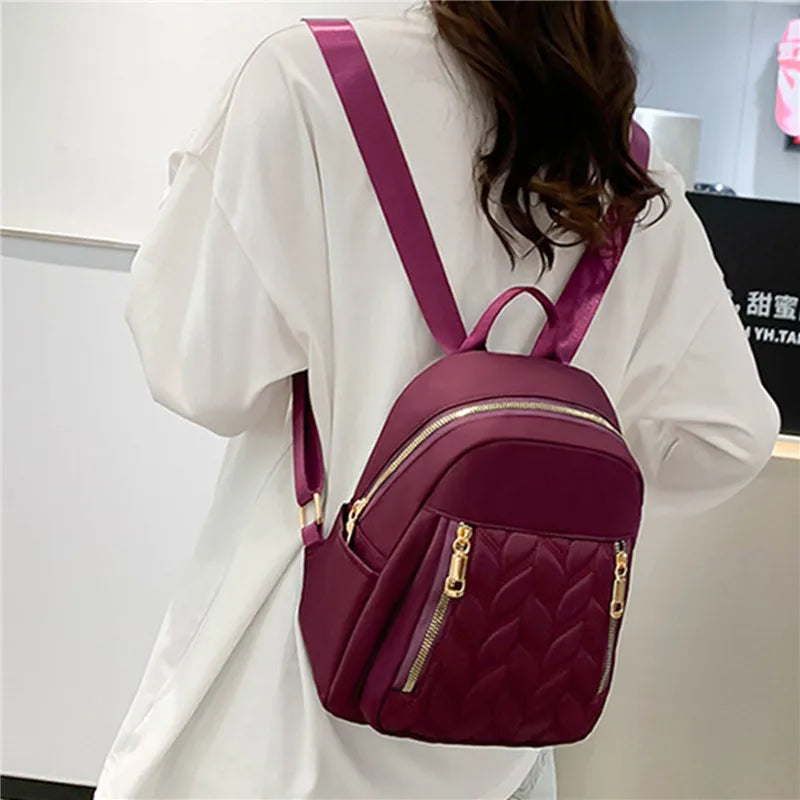 Women Backpack Urban Casual Travel Nylon Bag Waterproof