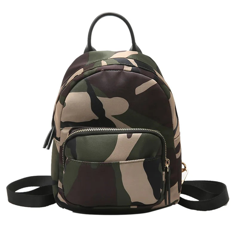 Nylon Women's Backpack for School Girls Teens Female
