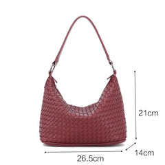 Luxury Woven Leather Handbags for Girls