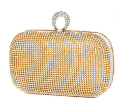 Diamond Studded Wedding Party Clutches with Chain Shoulder