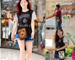 Fire Truck Print Messenger Bag Cute Crossbody Shoulder Bag for Women Girls