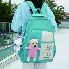 Girls Nylon School Bag Female Student Large Capacity Rucksack