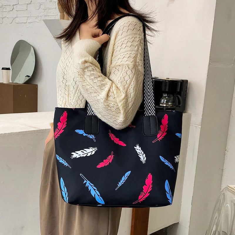 Waterproof Nylon Tote Bag Ladies Messenger Shoulder Handbag