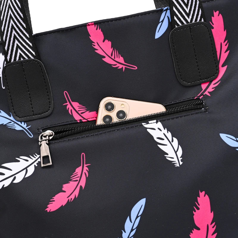 Waterproof Nylon Tote Bag Ladies Messenger Shoulder Handbag