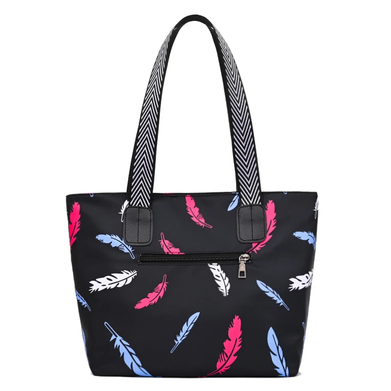 Waterproof Nylon Tote Bag Ladies Messenger Shoulder Handbag