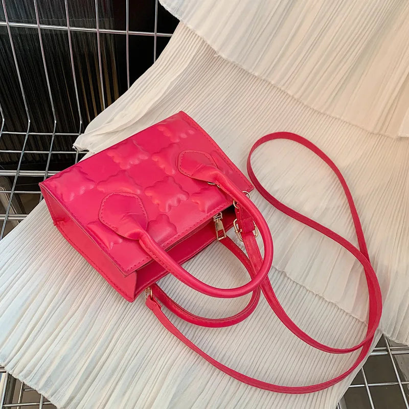 Zipper Pressure Flowers Large Capacity Handbag