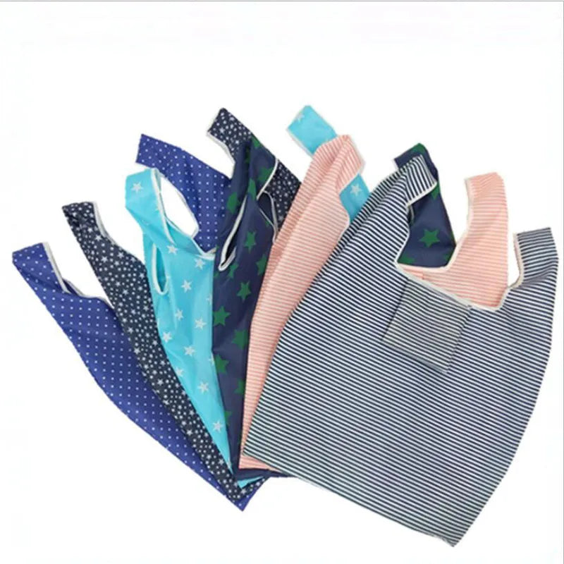 Green Shopping Bag Tote Folding Pouch Handbag