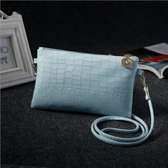Vintage Leather Women Envelope Clutch Evening Bag