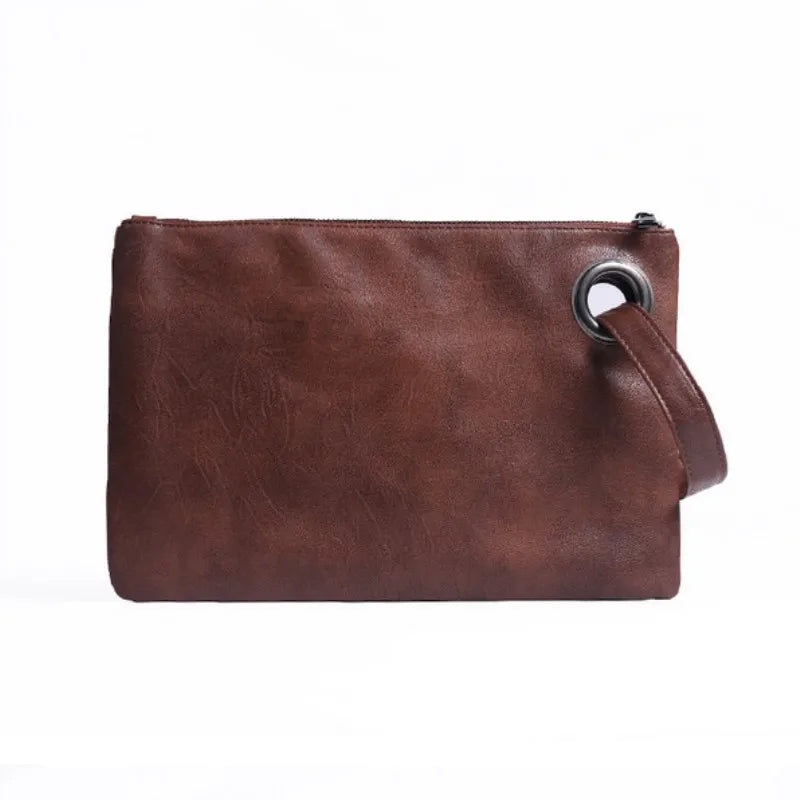 Women's Leather Envelope Clutch Evening Handbag