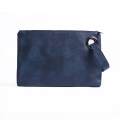 Women's Leather Envelope Clutch Evening Handbag