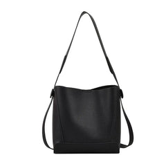 Fashionable Women Shoulder Bags Portable Bucket PU Leather