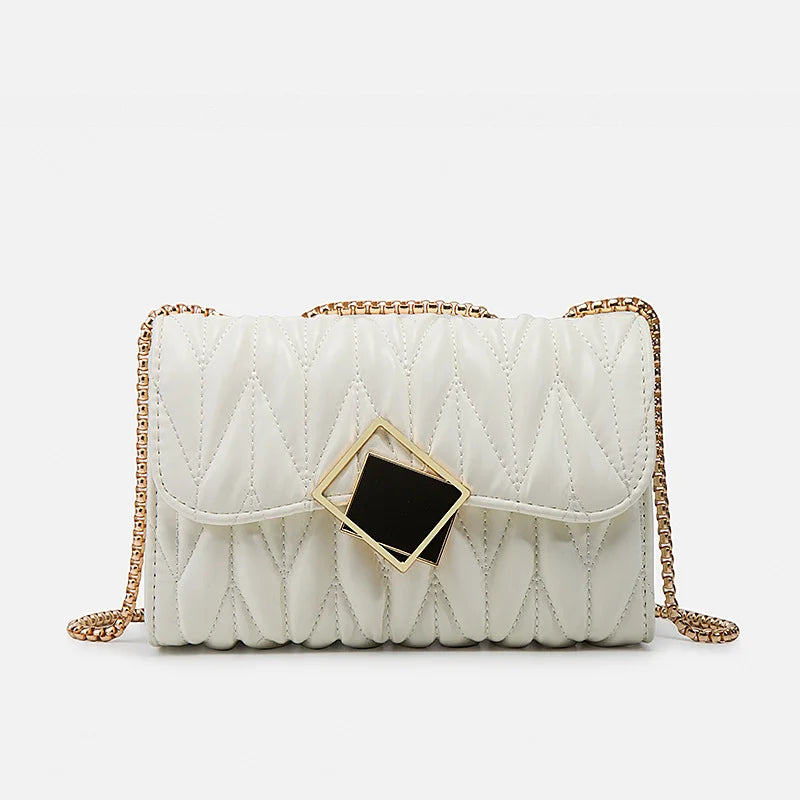 Stylish Chain Single-shoulder Leather Bag Women's Crossbody Small Bag