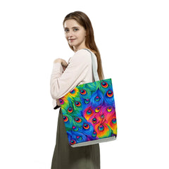 Feather Print Handbags For Woman Office Tote Bag Travel Beach Bag