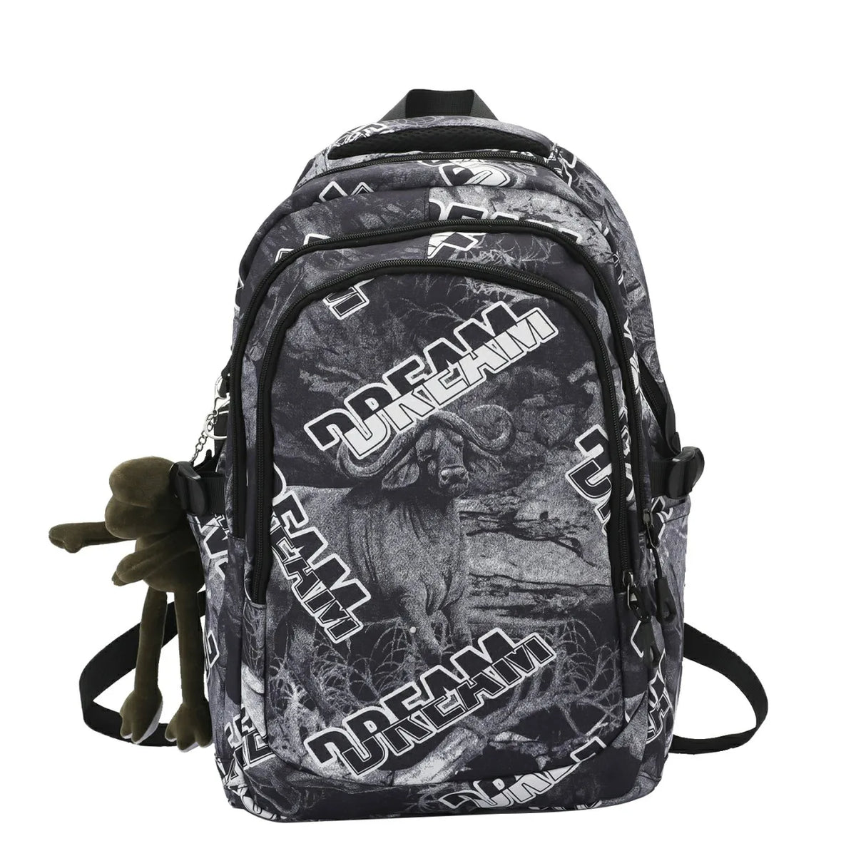 Female Cartoon Print Book Bag Women Leisure School Bag Girl Graffiti Laptop Back
