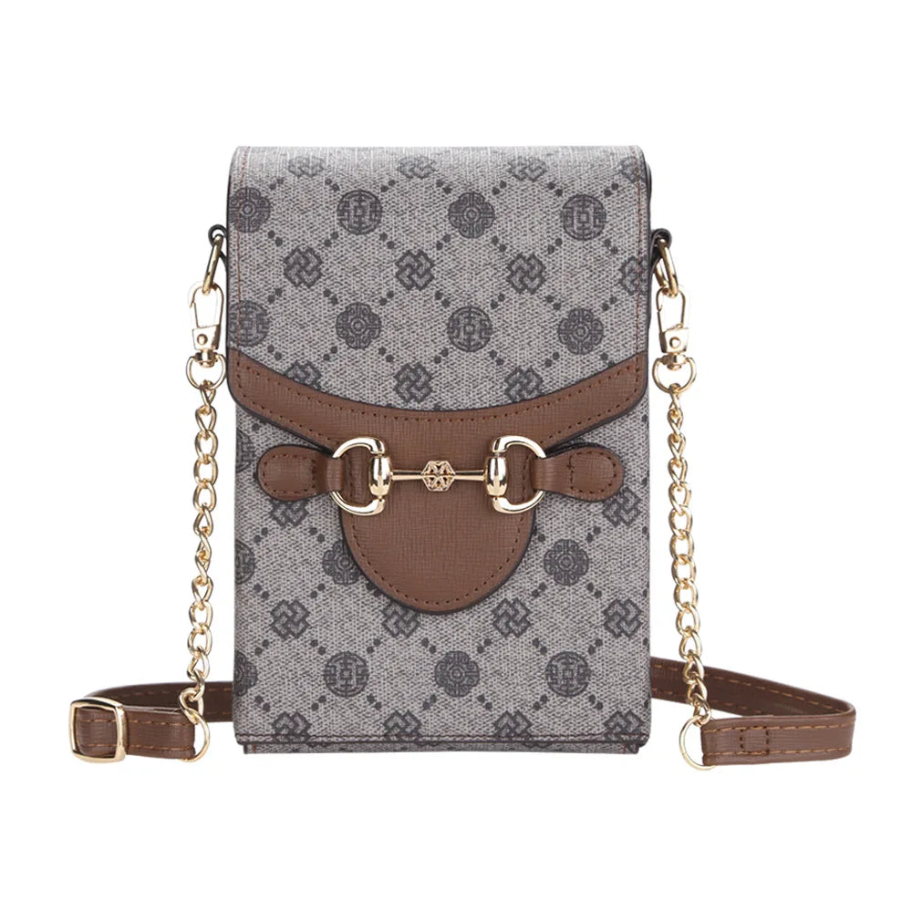 Women Large Chain Diagonal Bag Multifunction Crossbody Wallet