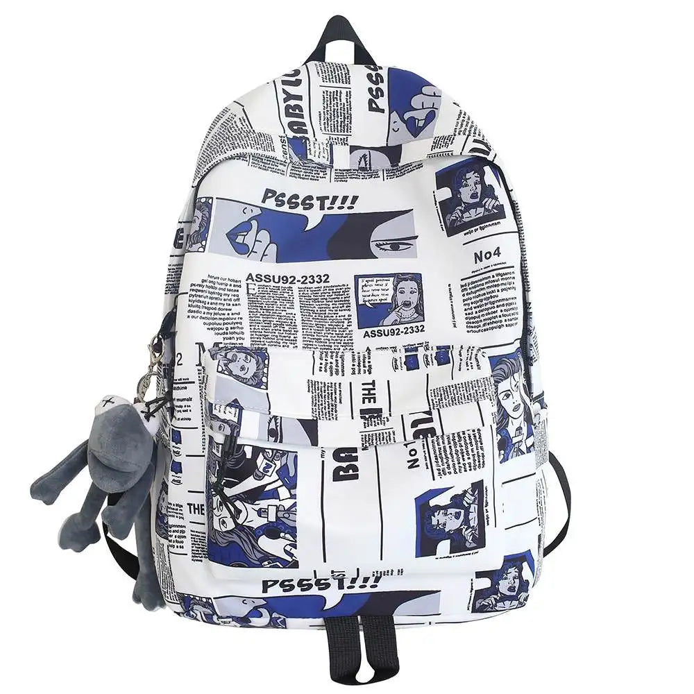 Nylon Men Women Student Laptop Backpack Travel Bag