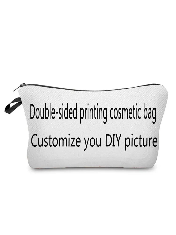 Personalized Name Initial Makeup Bag Cosmetic Organizer Pouch