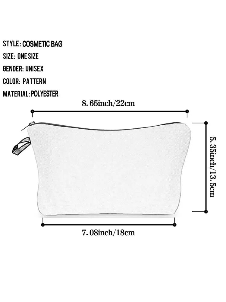 Personalized Name Initial Makeup Bag Cosmetic Organizer Pouch