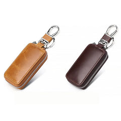 Leather Key Holder Women Female Key Organizer Housekeeper Wallet