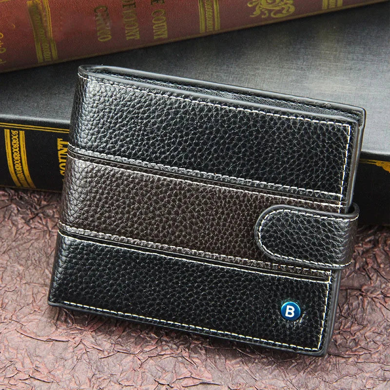 Real Cowhide Short Men Wallet Portefeuille Homme Business