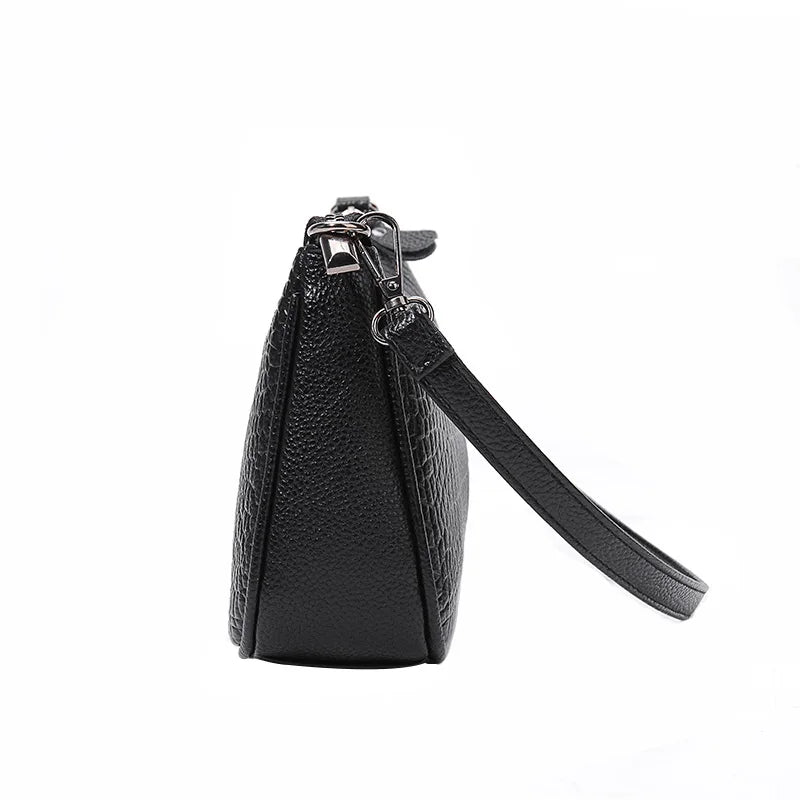 Crocodile Pattern Leather Women's Shoulder Bag Zipper Handbag